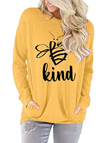 Angerella Women's Casual Loose Fit Pocket Shirts Printed Tops3