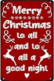 targa in metallo merry christmas to all and to all a good night funny christmas funny targhe metallo decorative poster segno lamiera vintage metal signboard per ristorante cucina 20x30cm
