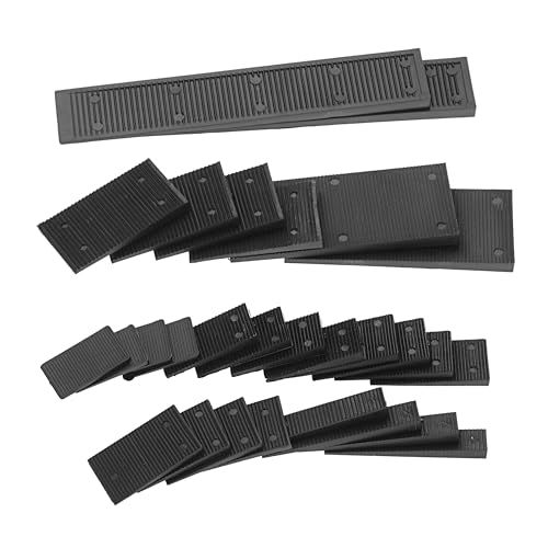 SUMNACON Confezione da 28 cunei di livellamento in plastica composita di diverse dimensioni, resistenti per mobili, porte, finestre, spessori e cunei per mobili, elettrodomestici, livellamento