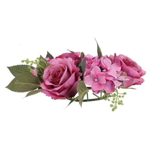 TOYANDONA Guirnalda de Flores Artificiales Moradas para Decoración de Bodas y Fiestas Guirnalda Simulada para Decoración Navideña Accesorio para Mesas y Arreglos Festivos 1 Unidad