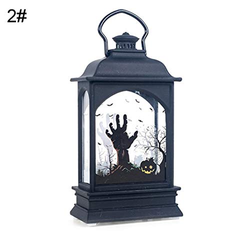 LbojailiAi Suministros de Halloween Bruja de Calabaza de Halloween L¨¢mpara Colgante de luz LED Hogar Bar Decoraci¨®n Suministros para Fiestas - Mano Fantasma