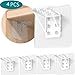 Plastic Shelf Support Bracket 4 Pack, Heavy Duty Cabinet Shelf Holder for Wardrobe, No Drill Shelf Brackets, Punch- Partition Support, Compatible