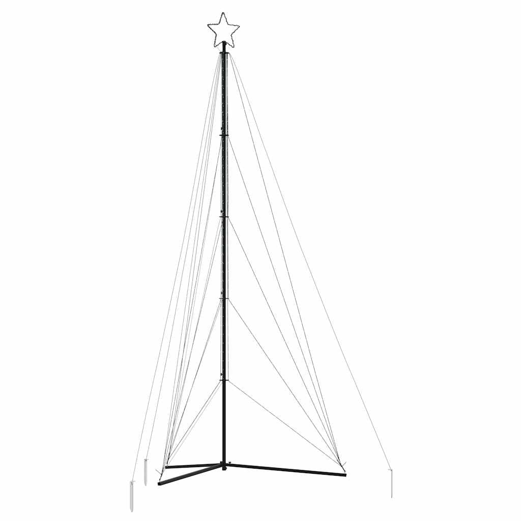 Choinka LED zimna biel, wysokość 400 cm, 615 świateł, 8 trybów, IP44, oświetlenie zewnętrzne, do ogrodu, na taras, święta