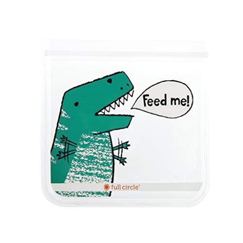 Full Circle Ziptuck Reusable Multi-Use Leak Food-Safe Storage, Bpa-Free, Set Of 2 Sandwich Bags, Dinosaur #TOP15