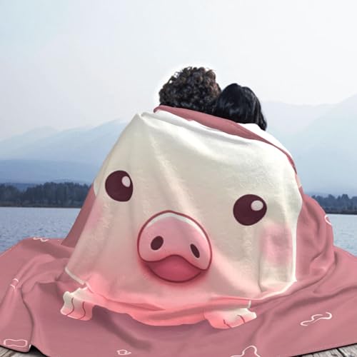 Couverture canapé imprimé cochon pour soirées cocooning cosy - 7
