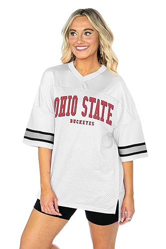 ohio state jersey dress Women's Gameday Couture Black Ohio State Buckeyes Allover Rhinestone T-Shirt Dress