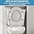 Toilet Seat,PP Round Toilet Seat with SecureLock System - Universal Fit for Most Round Toilets,Quick-Release and Quick-Attach,Easy-Clean White Design