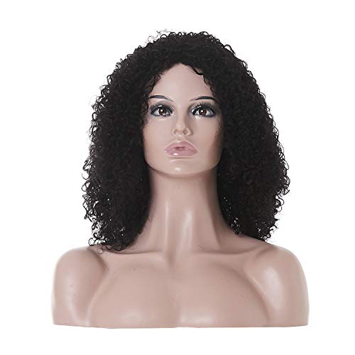 Afro Curly Wig for Women 22'' Fashion Deep Curly Synthetic Wig with Black Hair African American Synthetic Cheap Wig (Center Part)