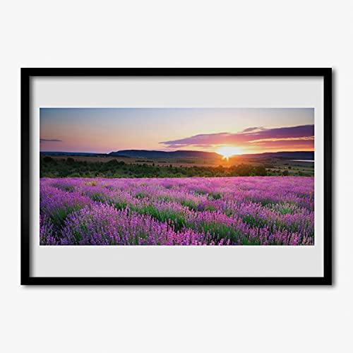 Image murale salon Tulup affiche encadrée lavande 70x50 cm pour décoration chambre