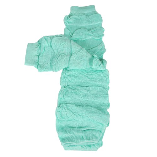 Wrapables Striped Ruching Colorful Baby Leg Warmers, Light Green