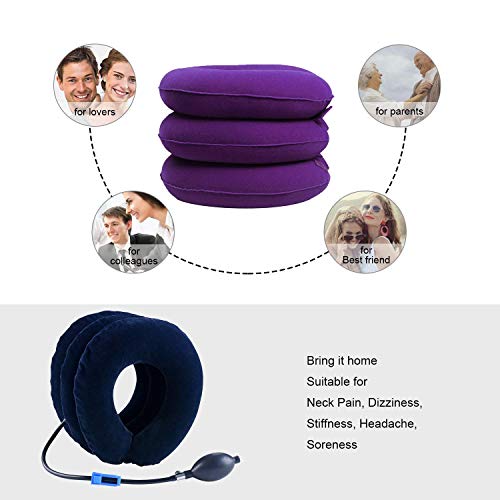cervical neck traction device inflatable neck stretcher easy to use for chronic neck and shoulder pain relief traction spine alignment neck cervical brace