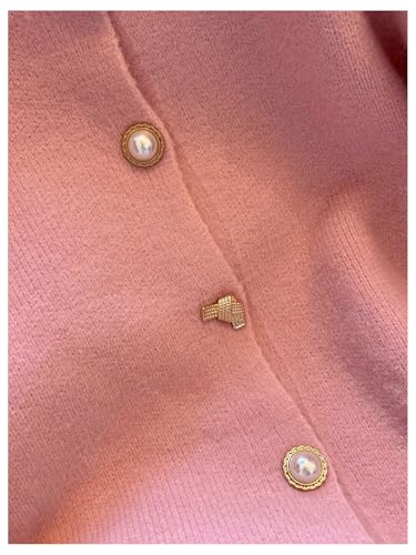 GORGLITTER Women's Button Up Long Sleeve Short Cardigan Sweater Trendy Fall Chunky Warm Cable Knit Teacher Cardigans4