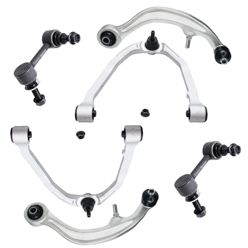 Image of Detroit Axle - Front Upper Lower Rearward Control Arms Sway Bars Replacement for 2003-2007 Infiniti G35 RWD Coupe - [2003-2009 Nissan 350Z] - 6pc Set