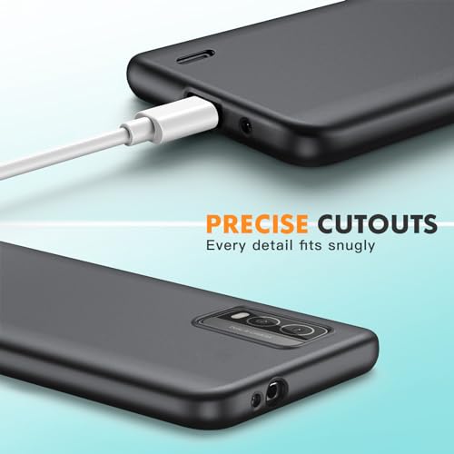 Coque Nokia C210 silicone noir Dioxide avec protection écran antichoc