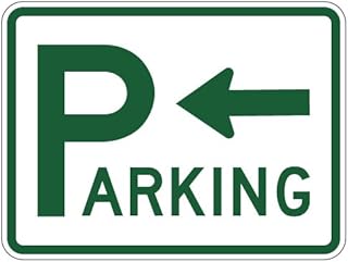 STOPSignsAndMore - Big P Parking Lot Signs with Left Arrow - 24x18 - Reflective | Rust Free Aluminum
