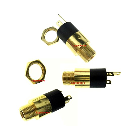 Conectores de panel estéreo de 3.5mm chapados en oro, pack 10 miniatura 2
