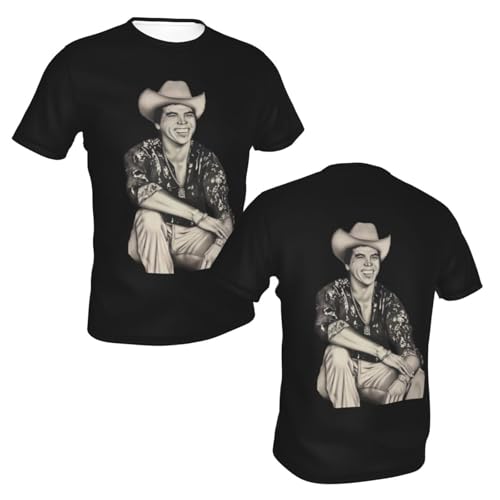 Chalino Music Sanchez Shirt Men's Soft Short-Sleeved Double-Sided Printed T-Shirt Round Neck Black4
