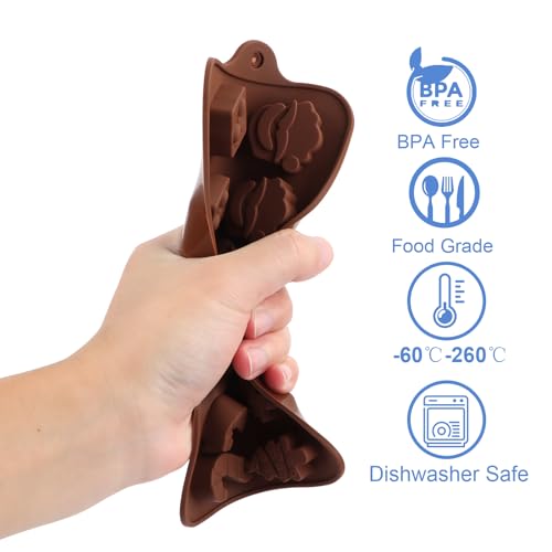 Christmas Chocolate Mould Set - 4 Pieces Silicone Moulds With Tree, Santa Claus, Stocking and Snowman Shapes for DIY Holiday Treats - Image 3