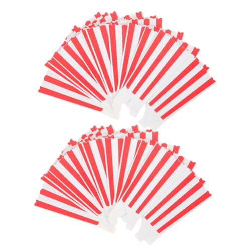 LIFKOME 50pcs Disposable Popcorn Buckets Striped Paper Containers for Snacks Movie Parties Carnival Events Fun and Portable Popcorn Boxes for All Occasions