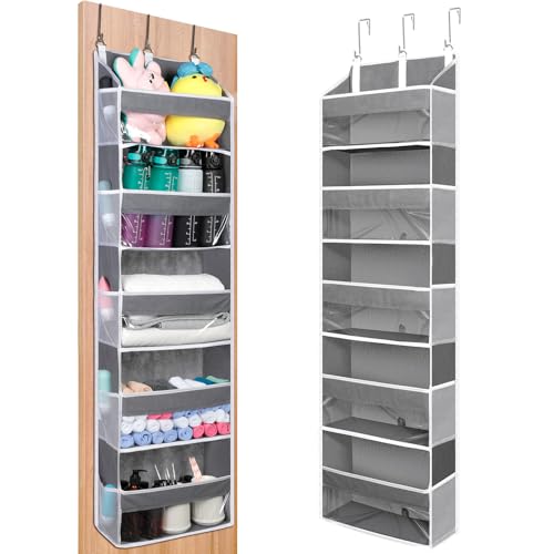 Cozary Rangement Porte avec 5 Poches, Organisateur Suspendu Pliable, Rangement Suspendu pour Salle de Bain, Cuisine, Chambre, Camping, Dortoir, Chambre...