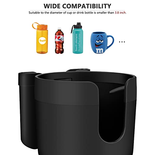 Suranew Car Cup Holder Expander Adapter (Adjustable) With Phone Holder Holds Most Car Cup Holder And Phones, Compatible With Large 32/40 Oz Bottles, Big Drinks, Mugs #TOP5