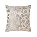 Cojín de Hojas Beige de Jacquard de 45x45 cm - LOLAhome