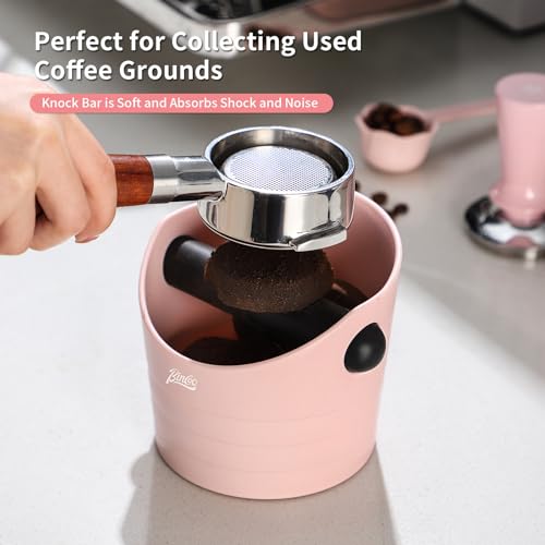 Pink Espresso Knock Box - Bincoo Pink Espresso Machine Knock Box/Espresso Grounds Knock Box, Barista Style Coffee Knock Box for Grounds with Removable Shock-Absorbent Knock Bar and Anti-Slip Base. - Image 9