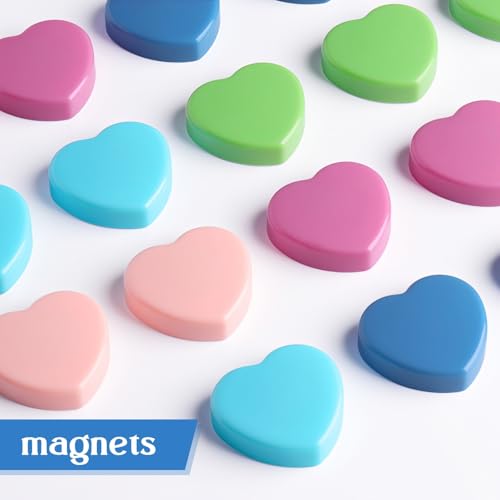 Imanes decorativos en forma de corazón 30 piezas miniatura 2
