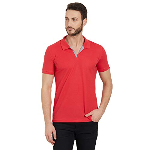 Image of Status Quo Men's Polo T-Shirt | Rich Cotton Blend | Slim Fit | All Day Comfort | Contrast Inner Placket | Polo Collar