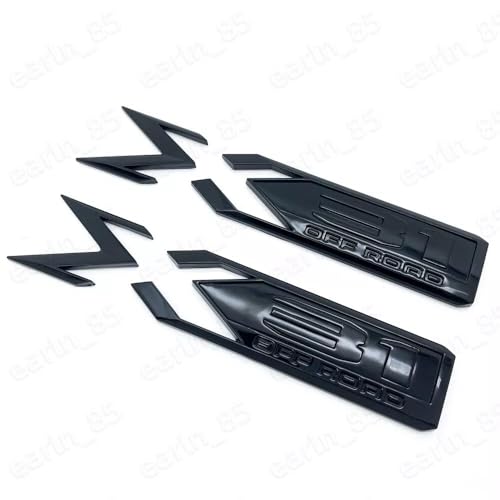 Image of Pair Set Sierra 1500 X31 Off Road Emblems 3D Rear Bodyside Truck Bed Decal Badge Nameplate Replacement for 2019-2022 Sierra 84682662 (Gloss Black)