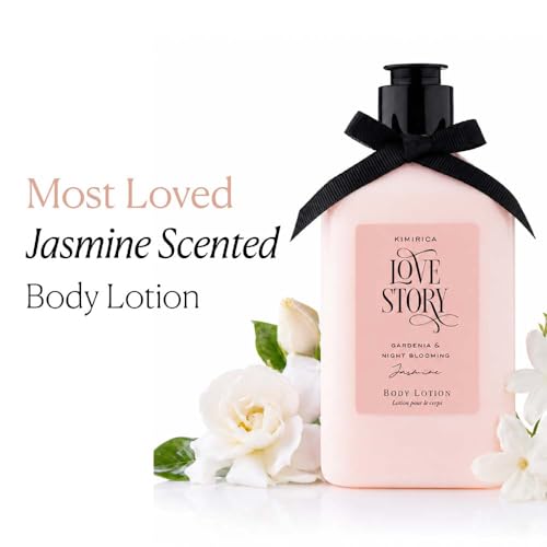 Image of Kimirica Love Story Moisturizing Body Lotion |Gardenia and Night Blooming Jasmine | 270ml | Daily Moisturizer for All Skin Types |100% Vegan and Paraben Free