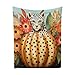 Joyidec Thanksgiving Cheetah Pumpkin Dog Wearable Fleece Pet Throw Blanket for Couch Car Bed Crate, Soft Cozy Baby Girl Boy Blanket 30x40 in
