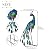 TERESA'S Collections Outdoor Decor Peacock Yard Art Garden Sculptures & Statues,Blue Small Metal Bird Lawn Ornaments,22.4" Outside Mardi Gras Decorations for Porch,Patio,Pond Decor,Gifts for Mom