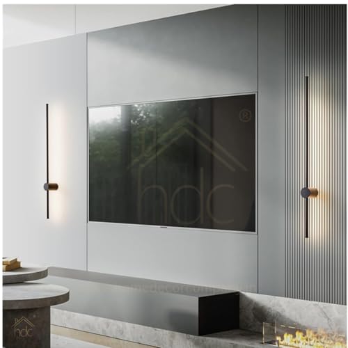 Image of HDC Modern Linear LED Wall Light 600mm for Bedroom & Living Room | Wall Mounted Long Strip Acrylic Wall Lamp | Decorative Warm White LED Wall Sconce for Hall, Aisle & Staircase