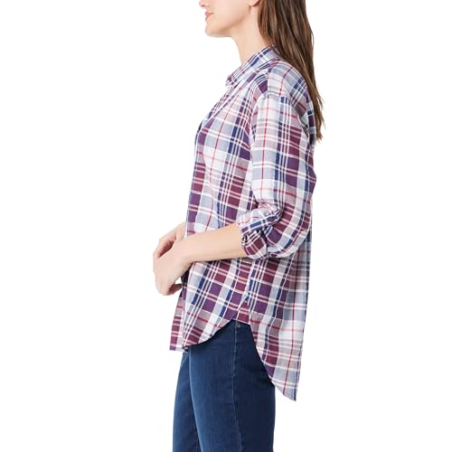 Image of Gloria Vanderbilt Women's Amanda Oversized Button Down Shirt with Roll-tab Sleeves
