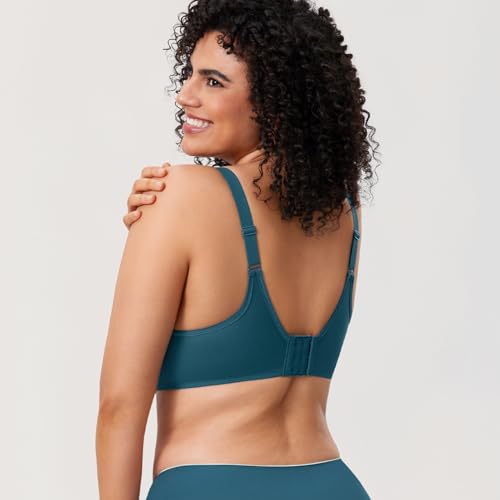 Image of DELIMIRA Women's Seamless Tshirt Plus Size Bras | Full Coverage, Underwire, Lightly Lined, Up to F