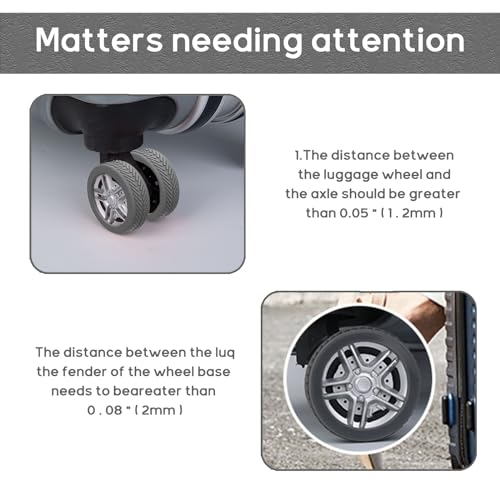 Luggage Wheel Covers, 8pcs Suitcase Wheel Cover, Silicone Luggage Wheel Protective Cover, Luggage Spinner Wheel Covers for Most 8 Caster Luggage Accessories4