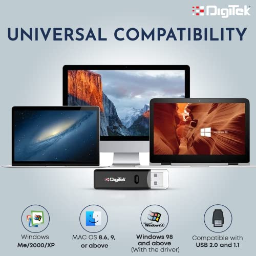 Image of DIGITEK (DCR 006) USB 3.0 High Speed 2 in 1 Multi Card Reader with LED Indicator, Read Micro SD /SD /SDHC /SDXC Memory Card, Upto 5 GBPS Download, Type C Connector, Windows /XP or MAC OS 8,6,9 or Higher