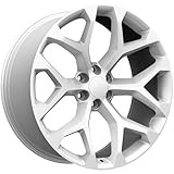 Replica 177SM New Snowflake 20x9 6x5.5' +24mm Silver Wheel Rim 20' Inch