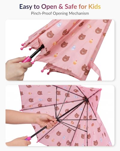 Image of Destinio Umbrella for Kids; Stylish & Cute, Child Safe, 100% Waterproof; Kids Umbrella for Girls, Boys and Baby