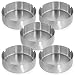 Qualsen Cendrier INOX Cendrier à Cigarettes Rond Cendrier Metal Lot de 5 cendriers pour la Maison Intérieur et Extérieur, 10cm