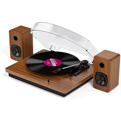 Tocadiscos Bluetooth de Vinilo con Altavoces Estéreo Cover