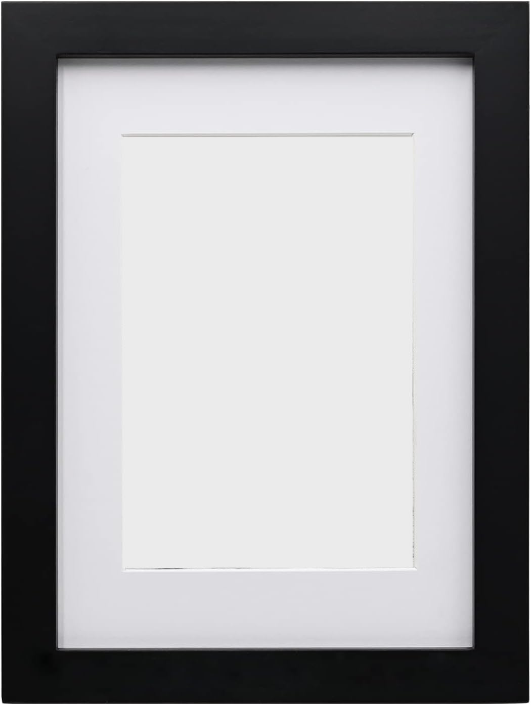 Black Picture Frame with White Mount - Ivory Mount Poster Frame for Various Sizes (18x10, 16x8)