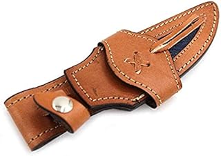 Wild Turkey Handmade Collection Fixed Blade Knife Genuine Brown Premium Leather Sheath (SHT-9) - Wild Turkey Handmade