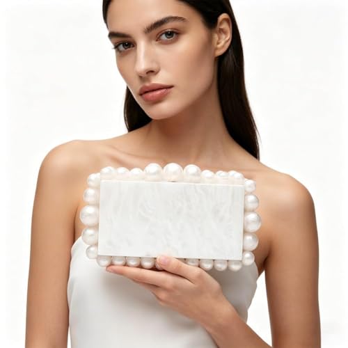 Image of CUXVA Acrylic Evening Clutch Bag for Women Glitter Marble Purse Handbag for Wedding Party Prom
