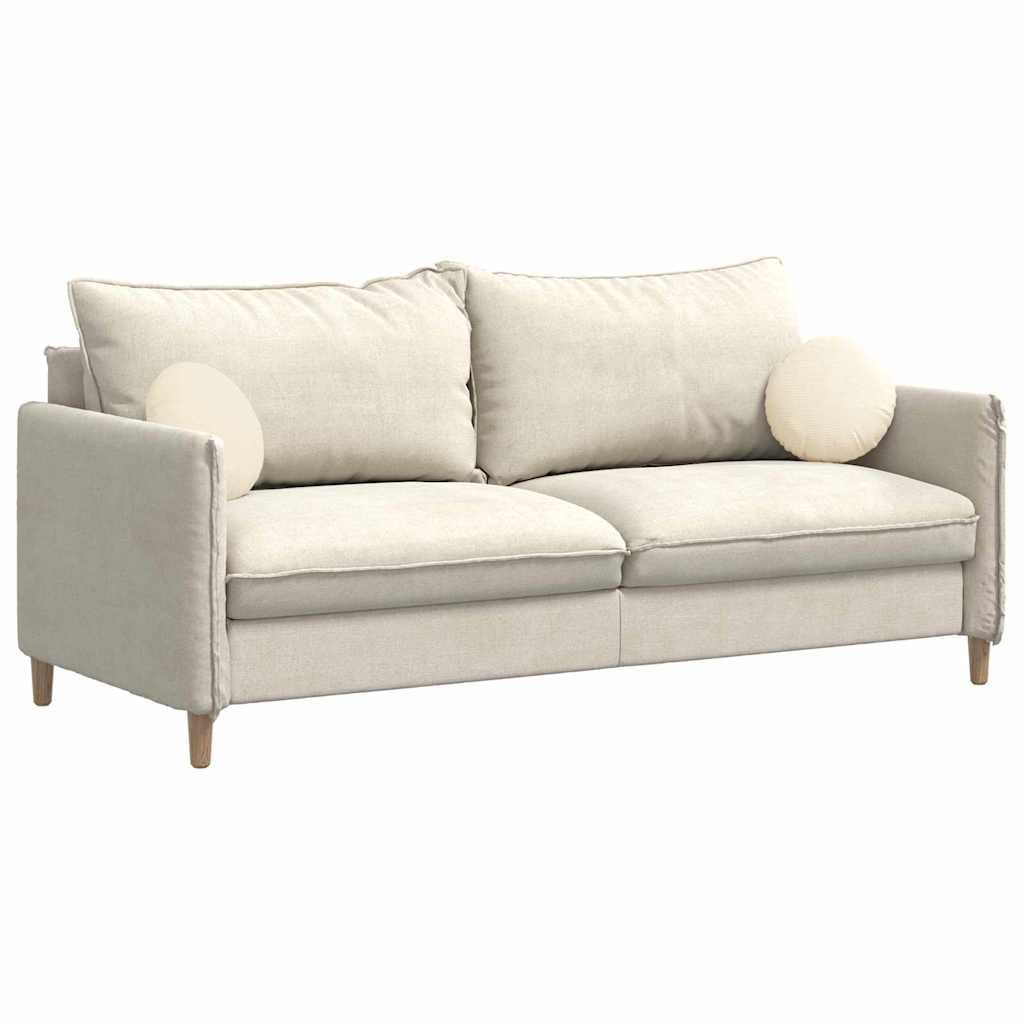 Set di 2 cuscini per cuscini color crema, diametro 30 x 13 cm, in tessuto a coste con chiusura lampo, per interni, versatili, comodi ed ergonomici, per sala da pranzo, balcone, sedie da giardino