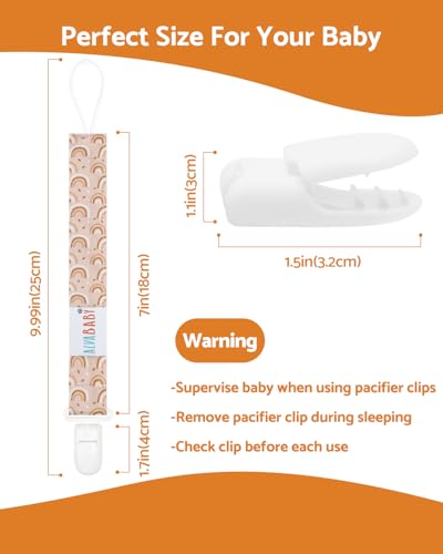 Image of ALVABABY Pacifier Clips 8 Pack Pacifier Binky Paci Holder Leashes for Teethers 8DP20A