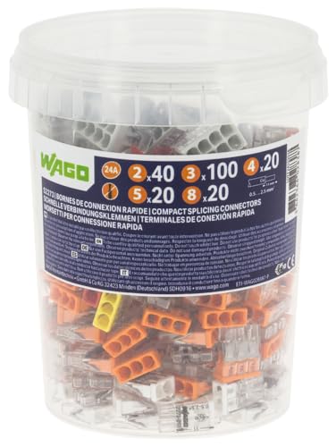 WAGO Pot de 200 bornes de connexion automatique S2273 2,3,4,5, et 8 entrées