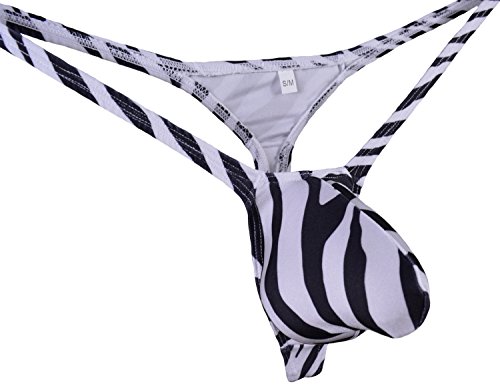 JJPOUCH JJP1011 Herren String Tanga mit Ausbuchtung, zebra, L/XL Cover