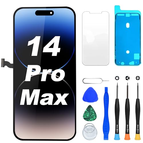DlGl4U LCD für iPhone 14 Pro Max Display Bildschirm Ersatz 6 7 Full HD 3D Touch True Tone Face ID Bildschirm fur iPhone 14 Pro Max Display Digitizer Reparaturkits